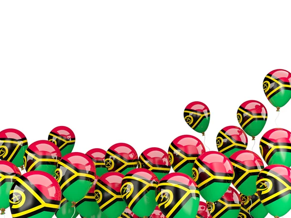 Balões voadores com bandeira de vanuatu — Fotografia de Stock