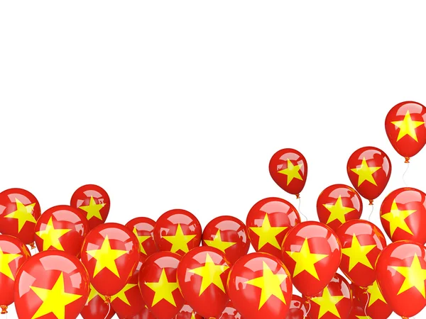 Balões voadores com bandeira de vietnam — Fotografia de Stock