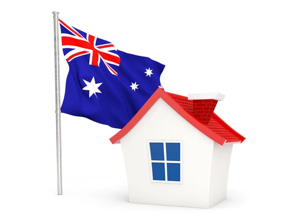 House with flag of australia — Stock Photo, Image