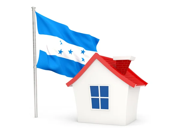 House with flag of honduras — Φωτογραφία Αρχείου