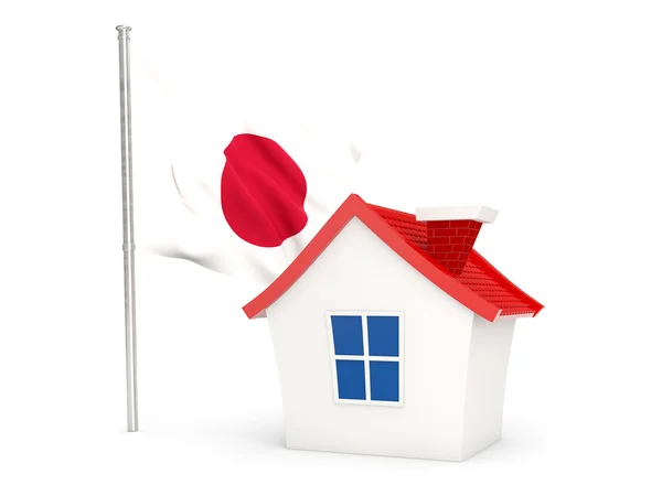 House with flag of japan — Stock Fotó