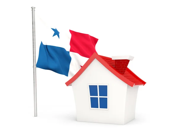 Casa con bandera de panama —  Fotos de Stock