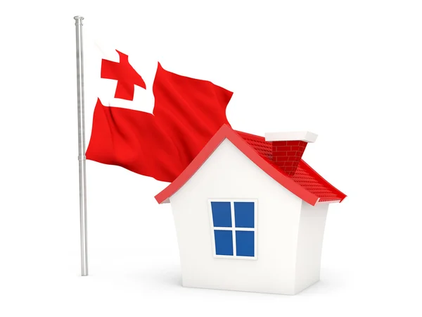 House with flag of tonga — Φωτογραφία Αρχείου