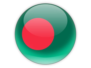 Bangladeş bayrağı ile yuvarlak simge
