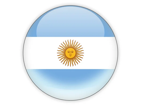 Ronde pictogram met de vlag van Argentinië — Stockfoto