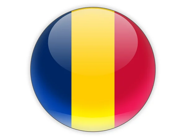 Round icon with flag of chad — Stock Photo, Image