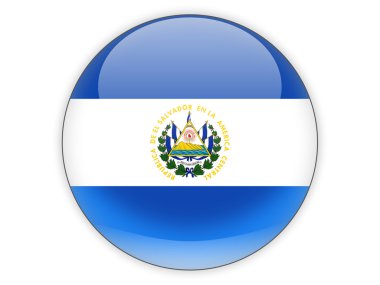 El salvador bayrağı ile yuvarlak simge