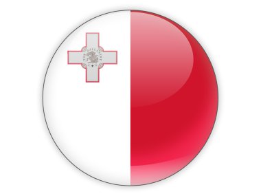 Malta bayrağı ile yuvarlak simge