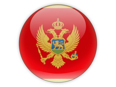 Karadağ bayrağı ile yuvarlak simge