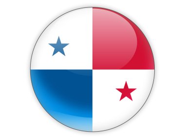 Panama bayrağı ile yuvarlak simge