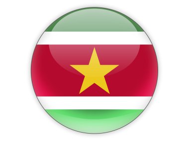 Surinam bayrağı ile yuvarlak simge
