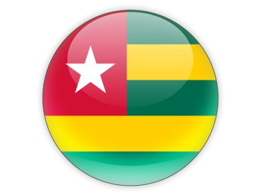 Togo bayrağı ile yuvarlak simge