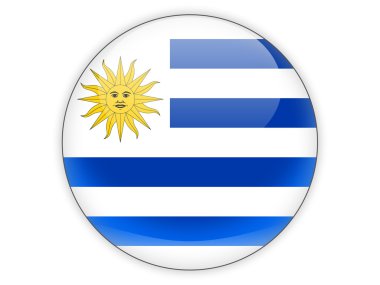 Uruguay bayrağı ile yuvarlak simge