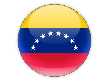 Venezuela bayrağı ile yuvarlak simge