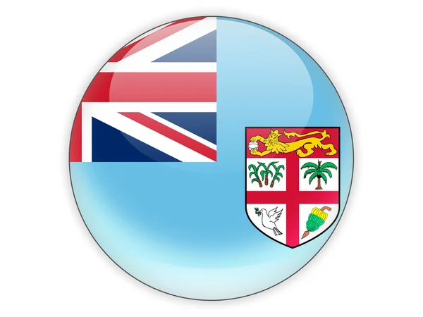Runda ikonen med flagga fiji — Stockfoto