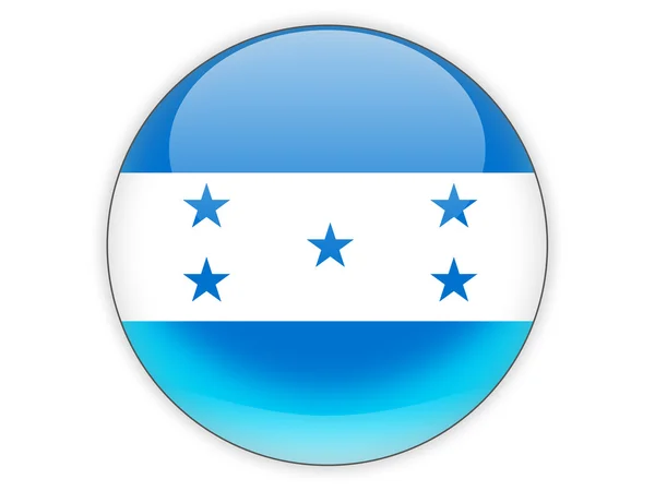圆形图标与洪都拉斯国旗 — 图库照片