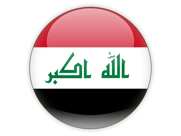 イラクの国旗に丸いアイコン — ストック写真