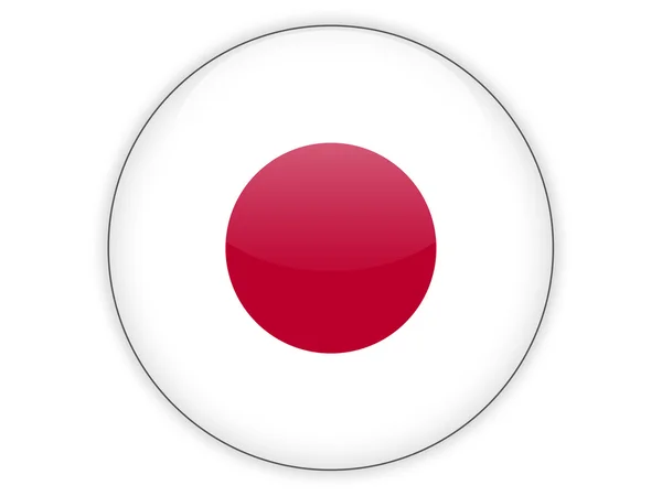 Ronde pictogram met de vlag van japan — Stockfoto