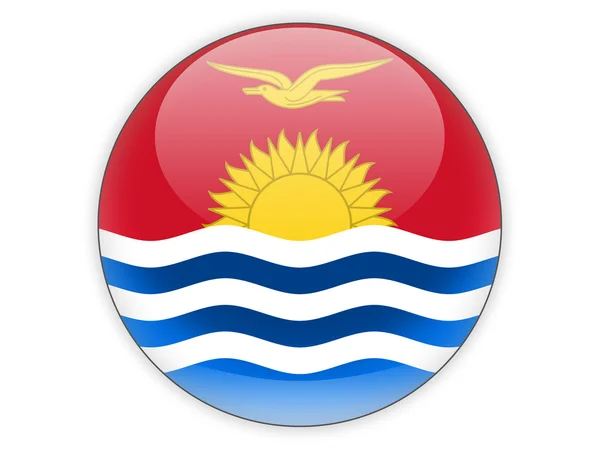 Kerek ikon a kiribati zászlaja — Stock Fotó