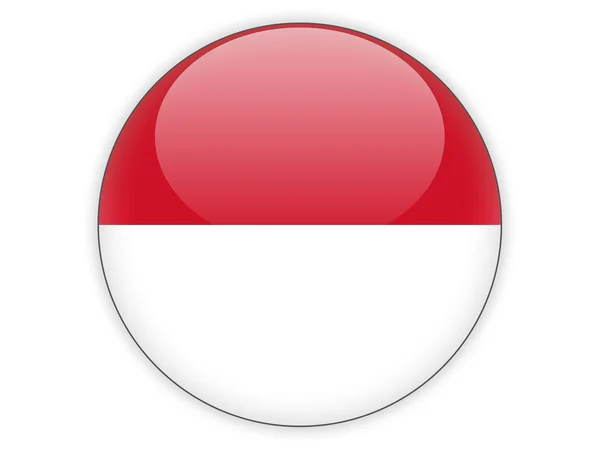 Round icon with flag of monaco — Stock Photo, Image