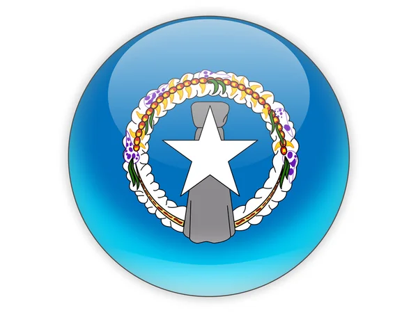 Round icon with flag of northern mariana islands — Stock Photo, Image