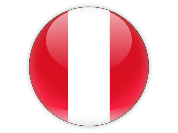 Round icon with flag of peru — Stock Photo, Image