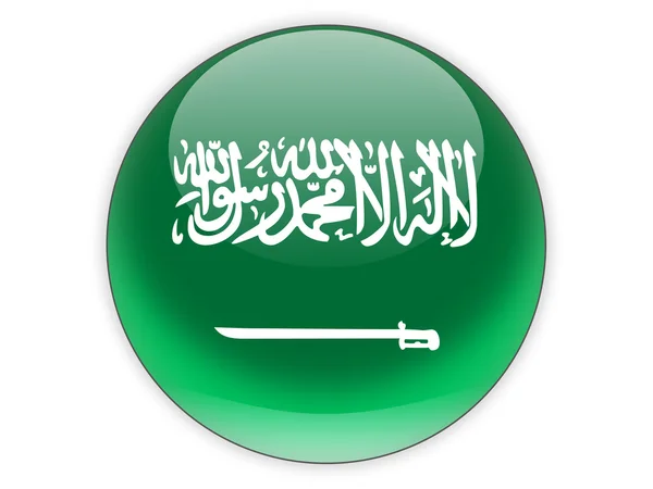 Round icon with flag of saudi arabia — Stock Photo, Image