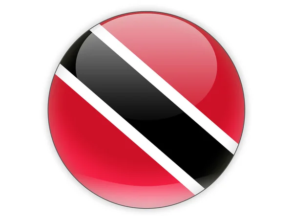 Round icon with flag of trinidad and tobago — Stock Photo, Image