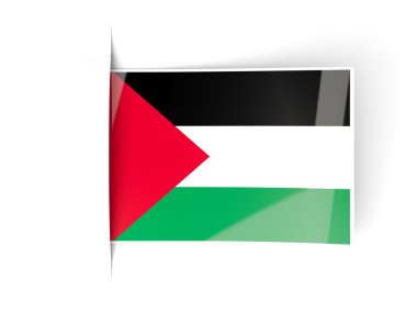 Filistin topraklarının bayrak ile kare etiketi