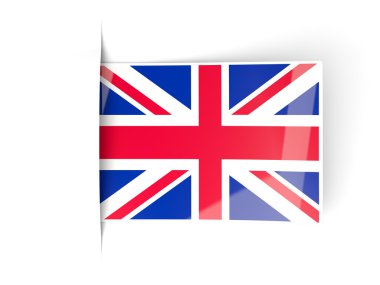 Amerika Birleşik Devletleri bayrağı ile kare etiketi