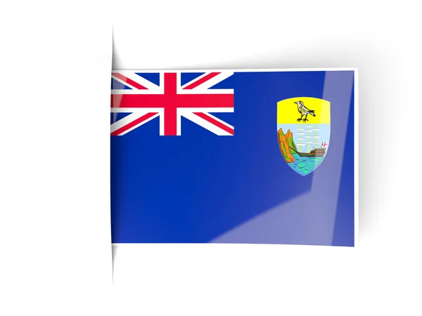 Kwadrat etykieta flaga Wyspy Świętej Heleny — Zdjęcie stockowe
