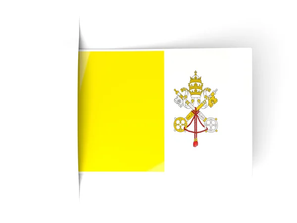 Etiqueta cuadrada con la bandera de vatican city —  Fotos de Stock