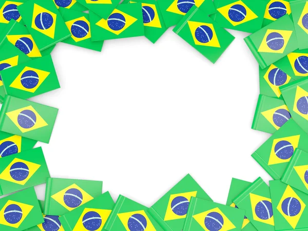 Quadro com bandeira do brasil — Fotografia de Stock