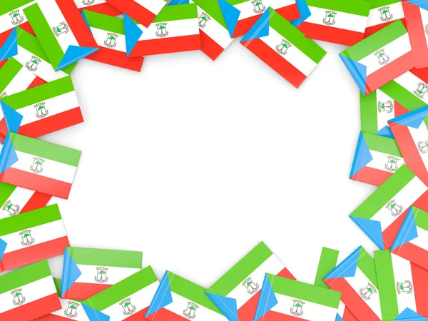 Frame with flag of equatorial guinea — Stock Photo, Image
