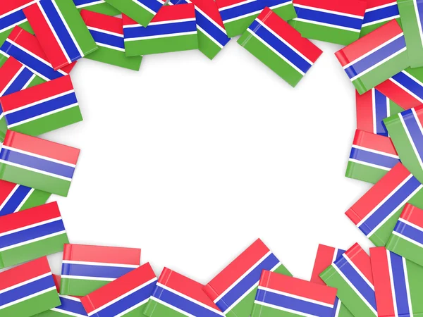 Рамка с флагом Гамбии — стоковое фото