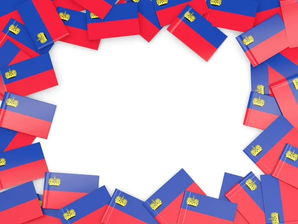 Rám s Lichtenštejnská vlajka — Stock fotografie