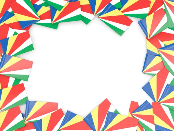 Quadro com bandeira de seychelles — Fotografia de Stock