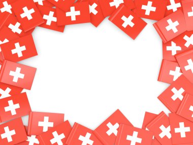 Çerçeve ile İsviçre bayrağı