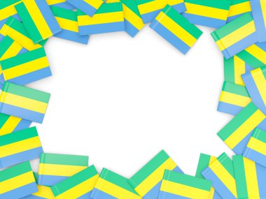Çerçeve ile gabon Cumhuriyeti bayrağı