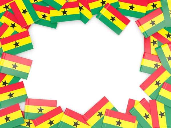 Frame met vlag van ghana — Stockfoto