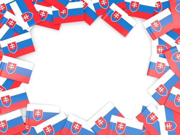 Cadre avec drapeau slovaque — Photo