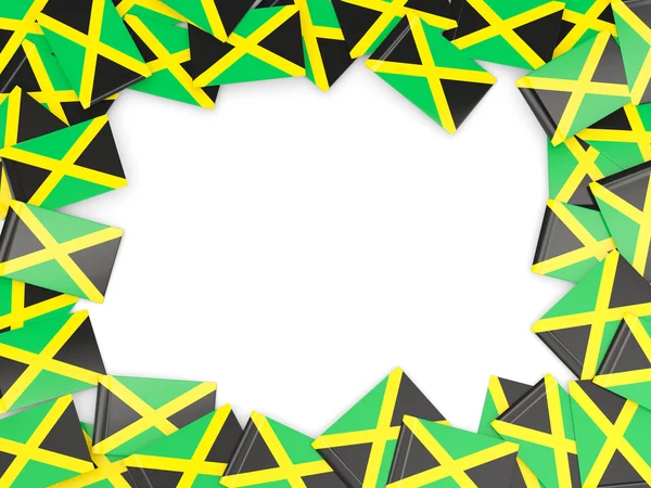 Frame met vlag van jamaica — Stockfoto
