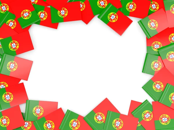 Рамка с флагом Португалии — стоковое фото