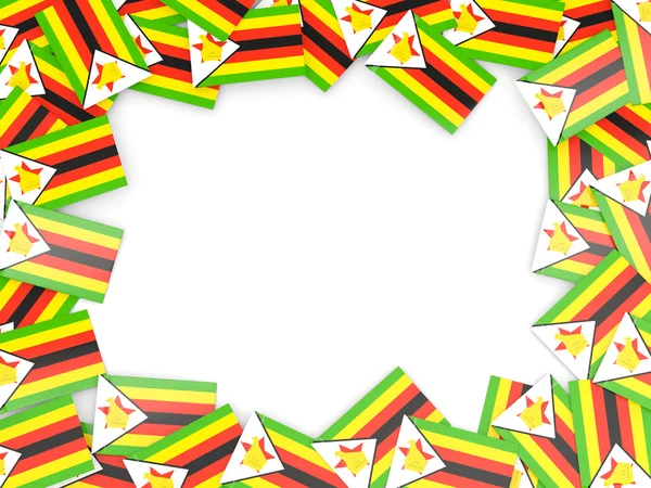 Frame met vlag van zimbabwe — Stockfoto