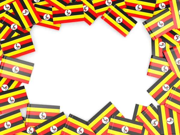 Frame met vlag van Oeganda — Stockfoto