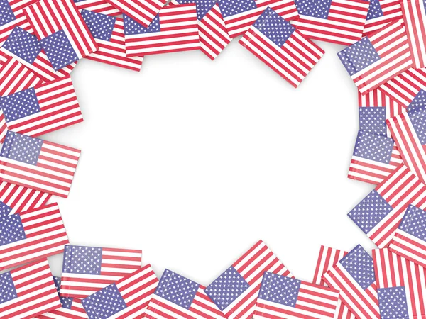 Frame met vlag van Verenigde Staten van Amerika — Stockfoto