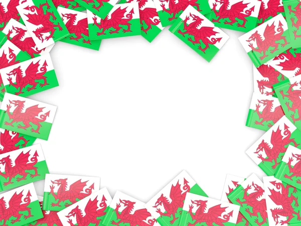 框架与威尔士国旗 — 图库照片