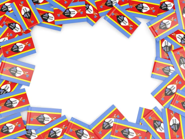 Quadro com bandeira da Suazilândia — Fotografia de Stock
