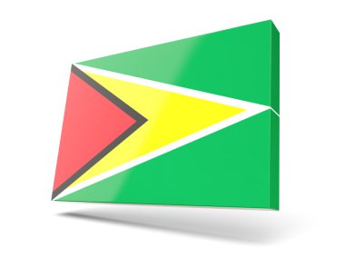Guyana bayrağı ile kare simgesi