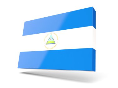 Nikaragua bayrağı ile kare simgesi